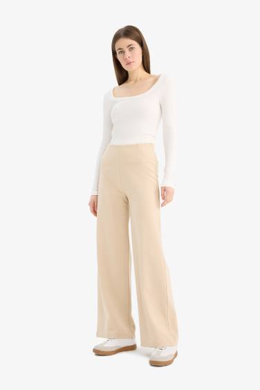 Standard Length Basic Wide Leg Sweatpants