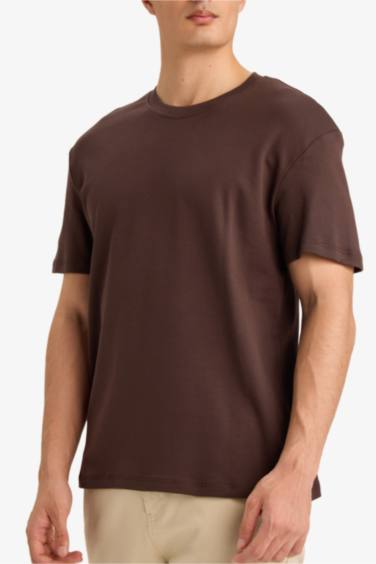 100% Cotton Regular Fit Crew Neck Basic T-Shirt