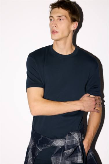 Cotton Regular Fit Crew Neck Basic T-Shirt