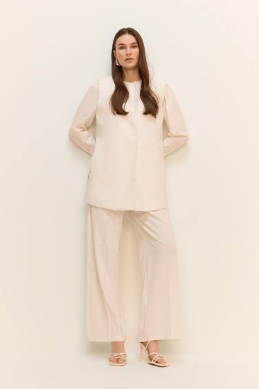 Wide Leg Basic Trousers