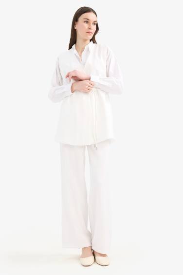 Wide Leg Basic Trousers
