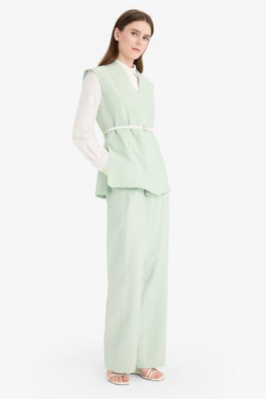 Wide Leg Basic Düz Geniş Paça Pantolon