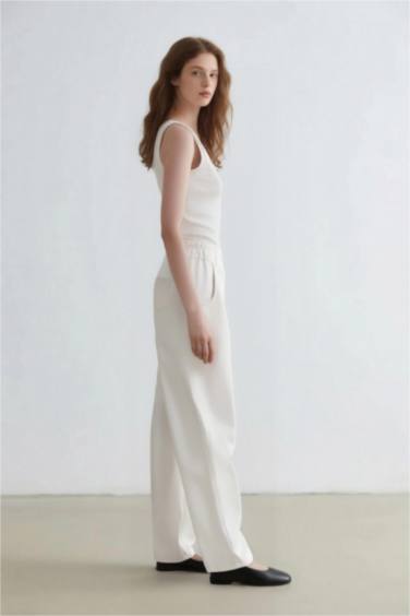 بنطرون جينز بيبرباج بخصر مطاطي