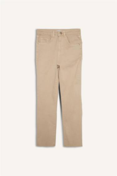 Yüksek Bel Crop Flare Fıt Pantolon - Görsel 6