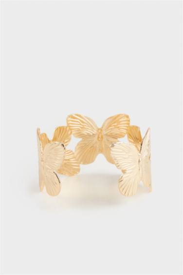 Kadın Kelebek Desenli Gold Bileklik