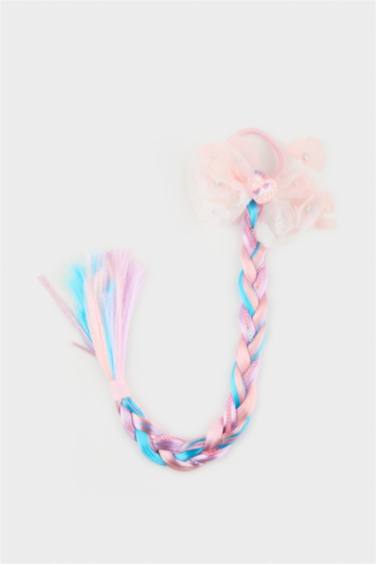 Girl Colorful Braided Hair Elastic Buckle