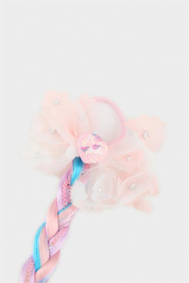 Girl Colorful Braided Hair Elastic Buckle