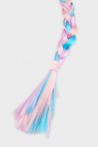 Girl Colorful Braided Hair Elastic Buckle