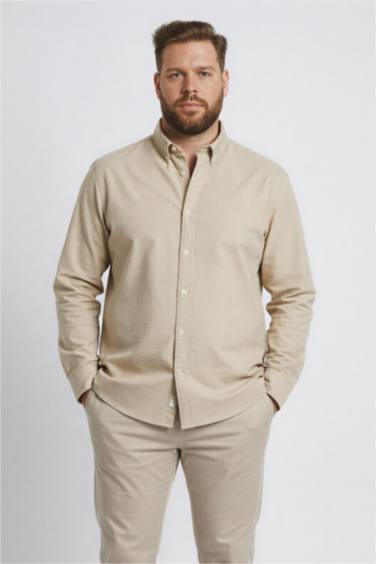 Regular Fit Polo Yaka Pamuklu Uzun Kollu Gömlek