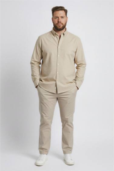 Regular Fit Polo Yaka Pamuklu Uzun Kollu Gömlek