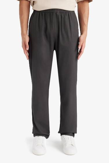 Relax Fit Regular Hem Flanel Trousers