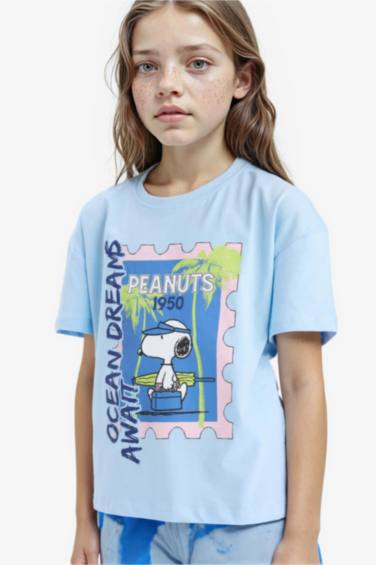 Girl Snoopy Relax Fit Crew Neck Short Sleeve T-Shirt