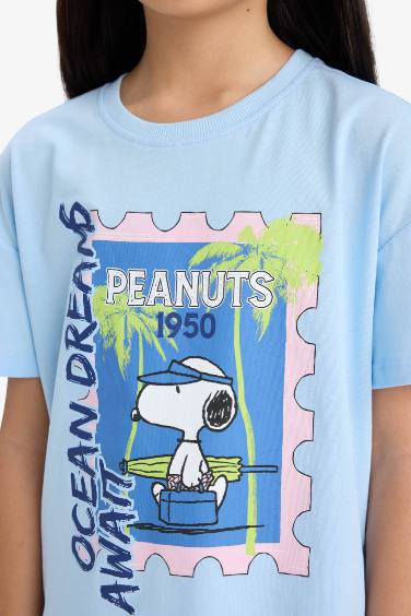 Girl Snoopy Relax Fit Crew Neck Short Sleeve T-Shirt