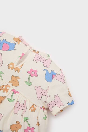 Baby Girl Animal Patterned Corduroy Camisole 2 Piece Set