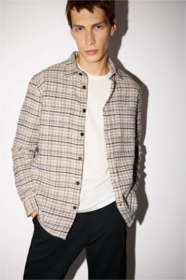 Chemise flanelle à manches longues Coupe régulière