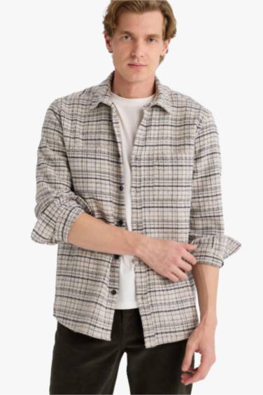 Chemise flanelle à manches longues Coupe régulière
