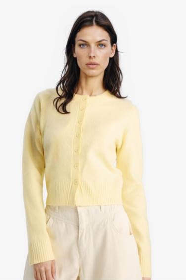 Slim Fit Crew Neck Knit Cardigan