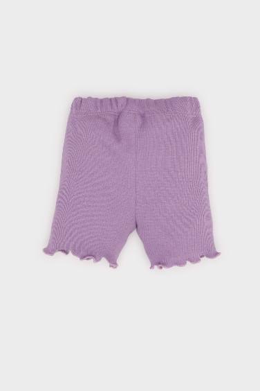Baby Girl Ribbed Camisole Elastic Waist Shorts