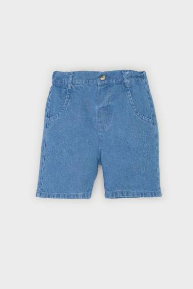 Baby Boy Regular Fit Elastic Band Shorts