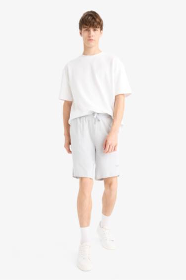 Slim Fit Sweatshirt Fabric Shorts