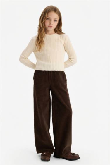 Girl Wide Leg Corduroy Trousers
