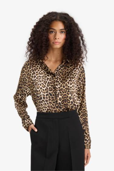 үлкен пішім Ұзын жеңді көйлек