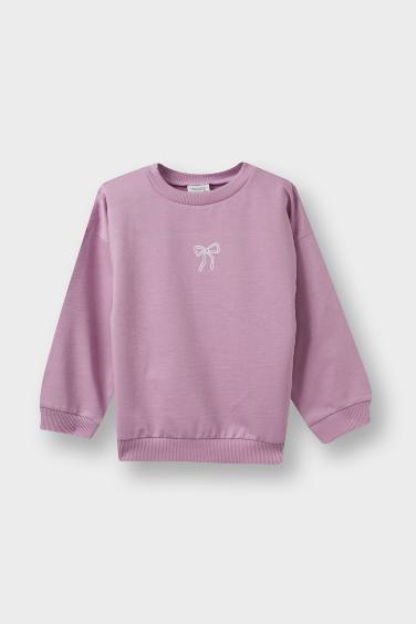 Baby Girl Regular Fit Soft Fleece Thin Fabric Sweatshirt