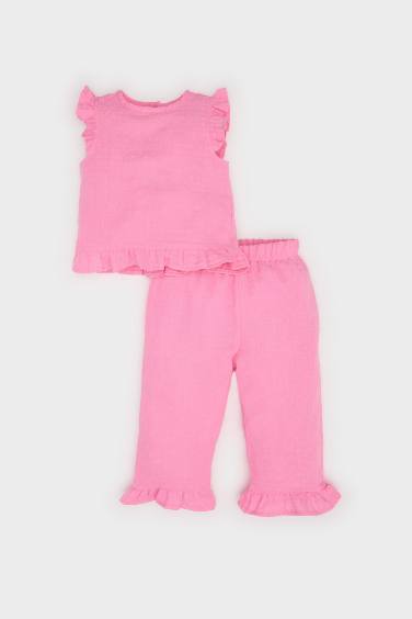 سيت بيبي بناتي موسلين - قطعتين