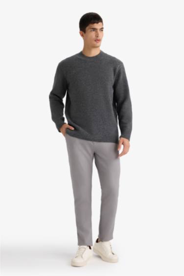 Relax Fit Bisiklet Yaka Triko Kazak