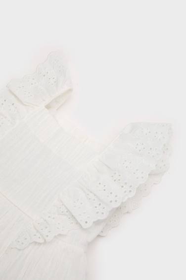 Baby Girl Sleeveless Poplin Dress