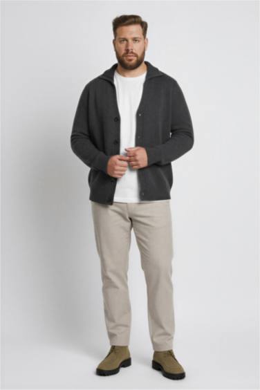 Standard Fit Turtleneck Knitwear Cardigan