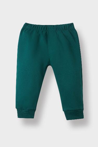 Erkek Bebek 2'li Takım Basic Düz Sweatshirt Eşofman Altı