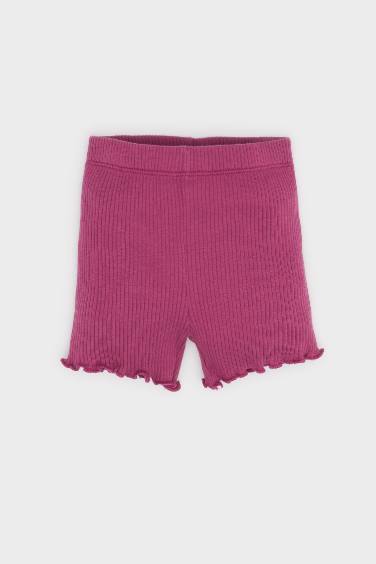 طقم تيشيرت بنات مطبوع برقبة مستديرة و شورت - قطعتين