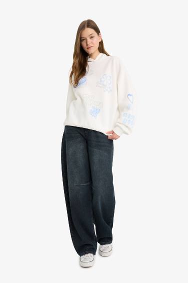 Толстовка Coool Oversize с широким кроем, капюшоном, принтом и из плотной ткани