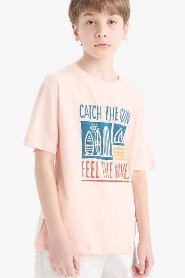 Boy Regular Fit Crew Neck Printed T-Shirt