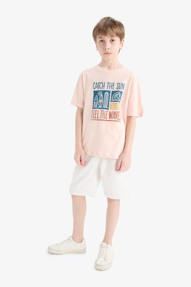 Boy Regular Fit Crew Neck Printed T-Shirt