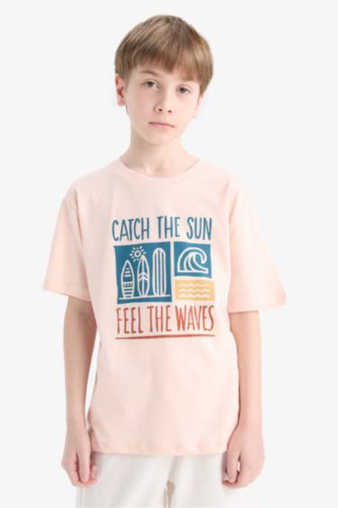Boy Regular Fit Crew Neck Printed T-Shirt