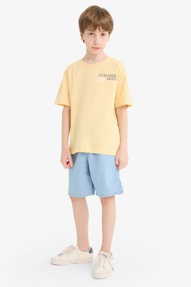 Boy Regular Fit Crew Neck Printed T-Shirt