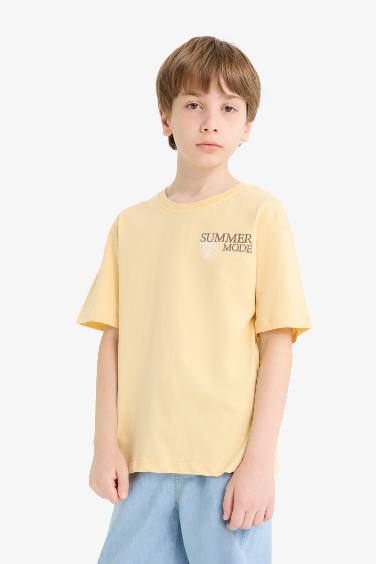 Boy Regular Fit Crew Neck Printed T-Shirt