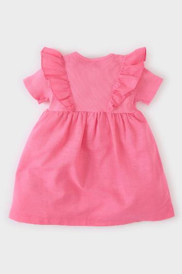 فستان بيبي بناتي مضلع نص ردن