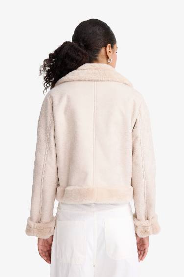 Regular Fit Suni Kürk Astarlı Mont