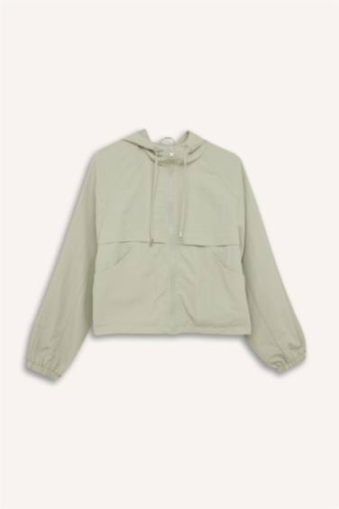 جاكيت مطر كروب قصة عادية بغطاء للرأس