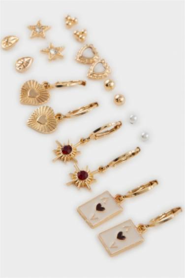 Kadın 9'lu Gold Küpe