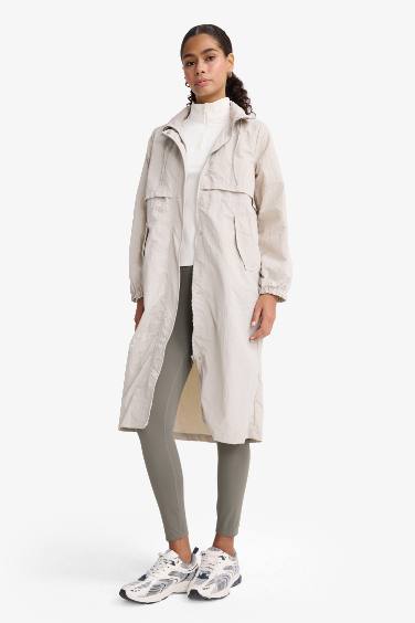 Regular Fit Long Hooded Waterproof Raincoat