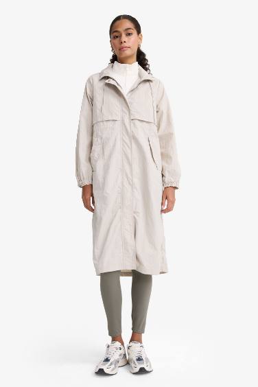 Regular Fit Long Hooded Waterproof Raincoat