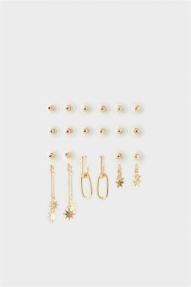 Kadın 9'lu Gold Küpe