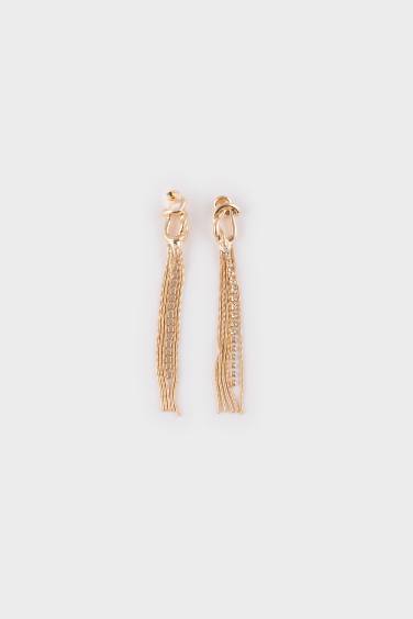 Woman Dangle Gold Earrings