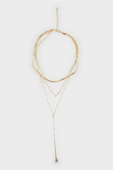 Woman Gold Y Necklace