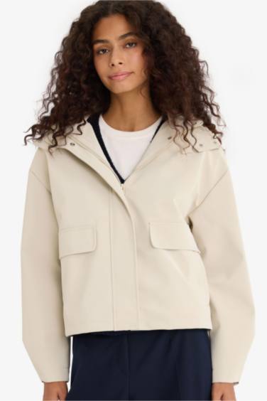 جاكيت مطر قصة عادية بكابيشون مبطن