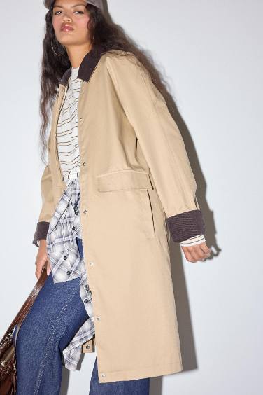 Regular Fit Cotton Trenchcoat